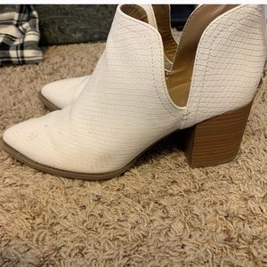 White ankle bootie